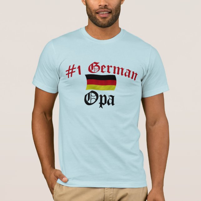 #1 tysk Opa Tee Shirt (Framsida)