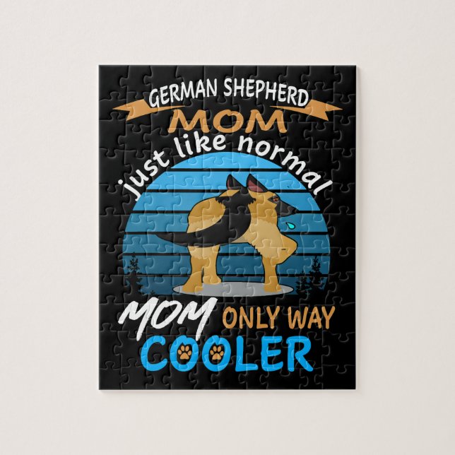1 Tysk Shepherd Mamma precis som Normal Mamma Enda Pussel (Vertikal)