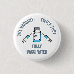 1 Vaccin två gånger, fullständigt vaccinerat COVID Knapp