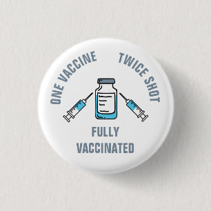 1 Vaccin två gånger, fullständigt vaccinerat COVID Knapp