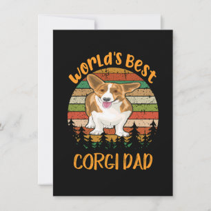 1 Världens Bästa Corgi Pappa Inbjudningar