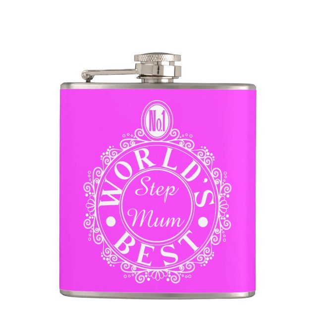 1 Världens bästa steg Morsa Classic White på rosa Fickplunta (Framsidan)