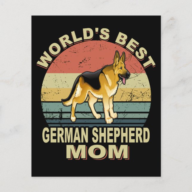1 Världens bästa tyska Shepherd Mamma-Vintage Flygblad (Framsidan)