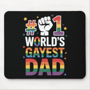 #1 Världens gayaste pappa rolig fars dag LGBT Musmatta