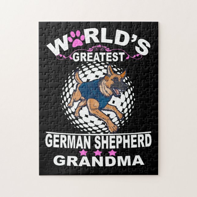 1 Världsmästare German Shepherd Grandma Pussel (Vertikal)