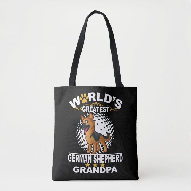 1 Världsmästare German Shepherd Grandpa Tygkasse (Framsida)