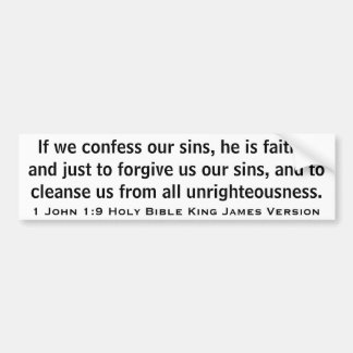 1 version för kung James för bibel för John 1:9 Bildekal