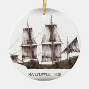 1 vintagemayflower julgransprydnad keramik