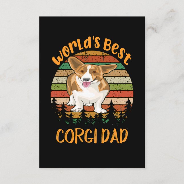 1 World's Best Corgi Dad Tilläggskort (Framsida)