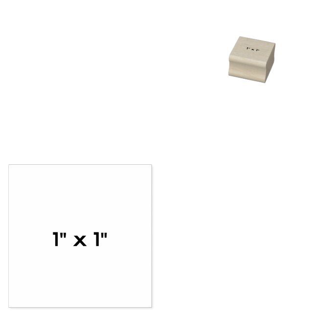 1" x 1" stämpel (Stämplad)