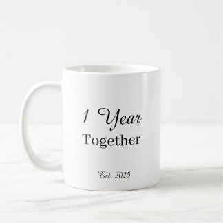 1 Year Anniversary Mug – First Wedding Anniversary Kaffemugg