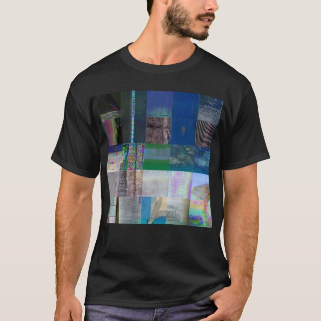1C9984DA Glitch Art Digital Distortion Vaporwave T Shirt (Framsida)
