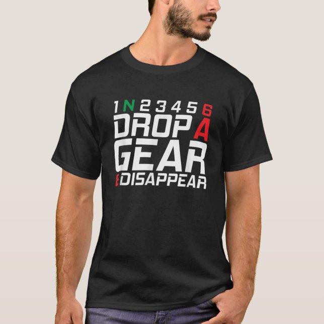 1N23456 Ta bort ett växel och motorcykelpresenter T Shirt (Framsida)