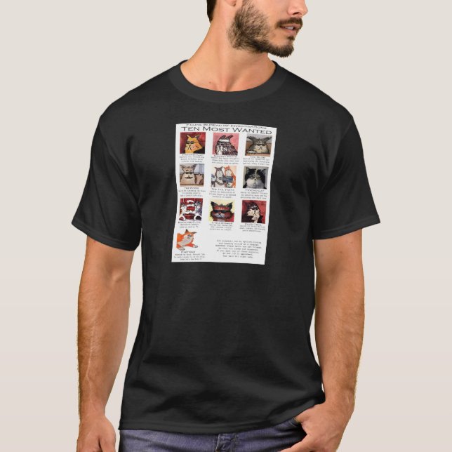 1o mest önskade katter tee (Framsida)