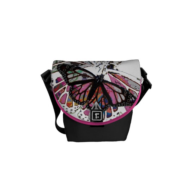 1PEACE "mycket liten mjuk vingar ", Messenger Bag (Framsidan)