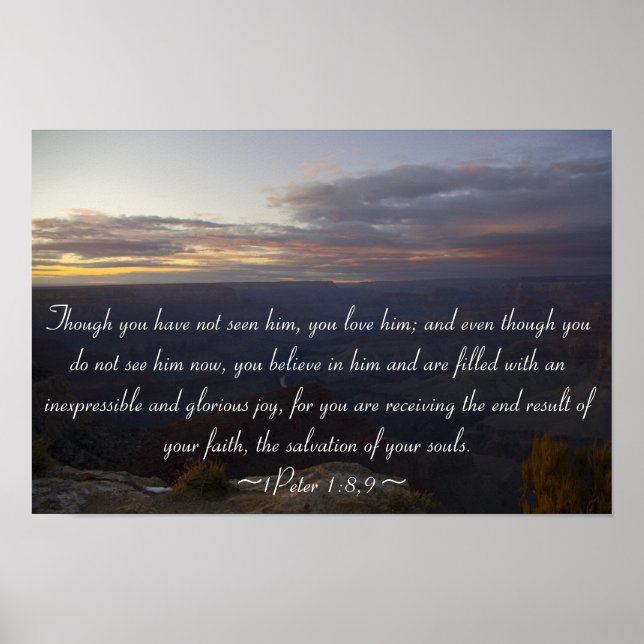 1Peter 1:8,9 Poster (Framsidan)