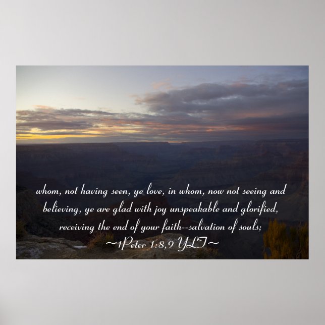 1Peter 1:8,9 Poster (Framsidan)