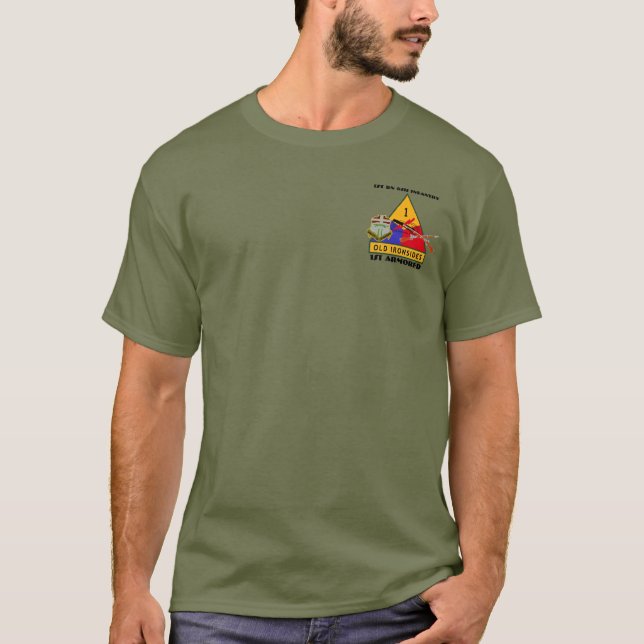 1ST 1ST ARMORED SKJORTA för BATALJON6eINFANTERI Tee (Framsida)