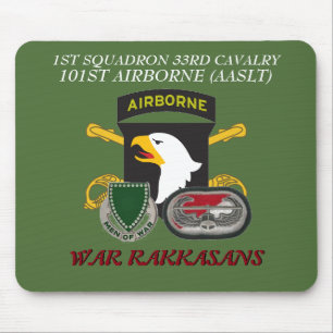1ST 33RD KAVALLERI 101ST ABN MOUSEPAD för SKVADRO Musmatta