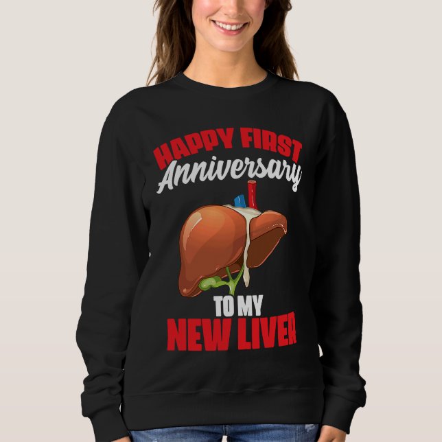 1st Anniversary Liver Transplant Recipient Survivo T Shirt (Framsida)