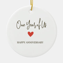 1st Anniversary – One Year of Us Julgransprydnad Keramik
