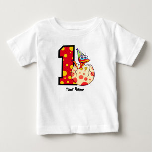 1st Anpassningsbar för födelsedagDino ägg T Shirt