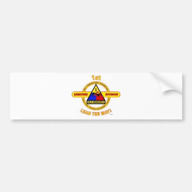 1ST ARMORED UPPDELNING "GAMMALA IRONSIDES " BILDEKAL (Framsidan)