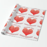 1st. Årsdag Presentpapper<br><div class="desc">En rolig kärlekshistoriahjärtadesign som firar en milstolpe 1st. årsdag med.</div>