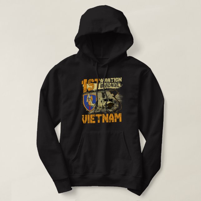 1st aviation brigade Vietnam Veteran Pilot Door Gu Hoodie (Design framsida)
