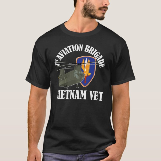 1st AVNBDE - Vietnam CH-47 T Shirt (Framsida)