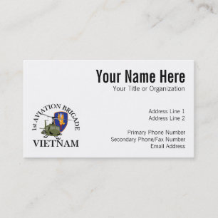 1st AvnBdeVietnam Vet Huey Visitkort