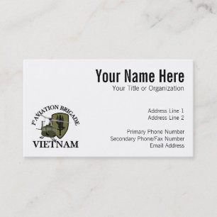 1st AVNBDEVietnam Vet Huey Visitkort