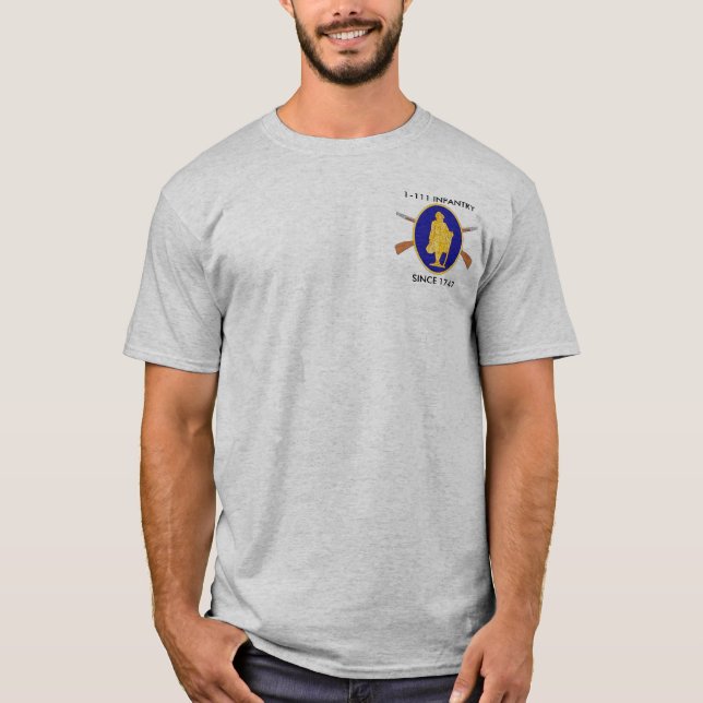 1st Bataljon 111. infanteriT-tröja Tee (Framsida)