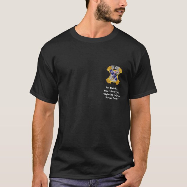 1st Bataljon 8th infanteri T-shirt (Framsida)