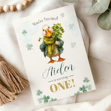 1st Birthday Invitation Card - St. Patrick's Day