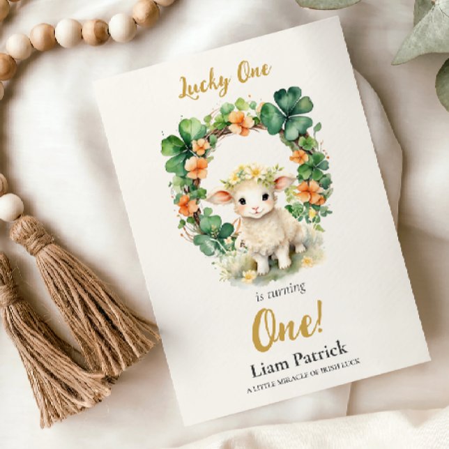 1st Birthday Invitation St. Patrick's Day Card Inbjudningar (Skapare uppladdad)