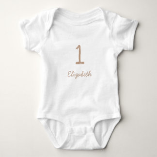 1st Birthday White Bodysuit  Birthday Outfit T Shirt