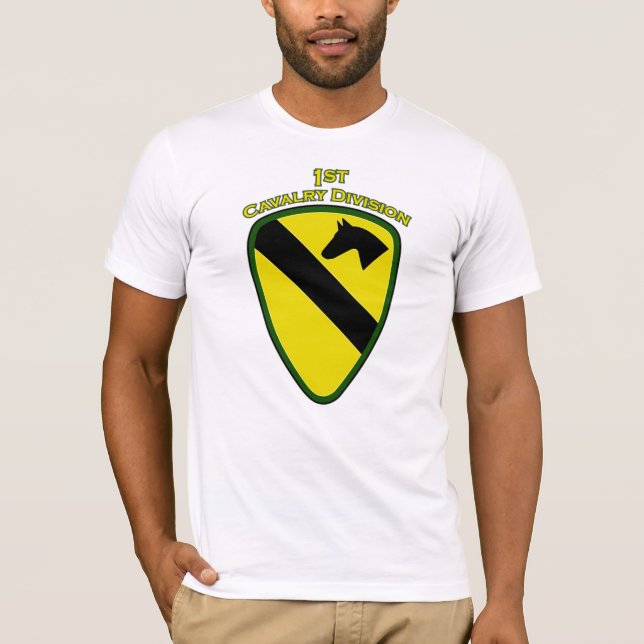 1st Calvaryuppdelning knuffar lappar T-tröja Tee Shirt (Framsida)