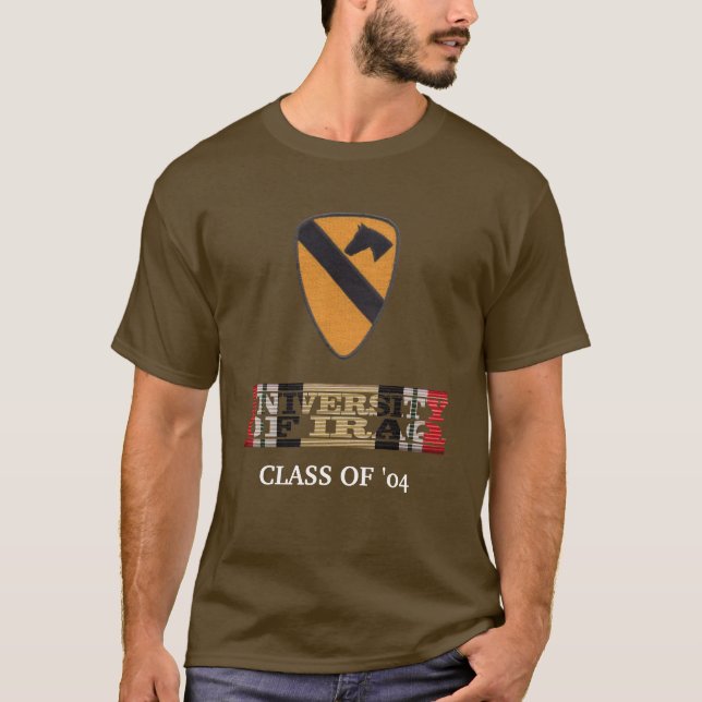 1st Cav Div universiteten av den Irak skjortan T-shirt (Framsida)
