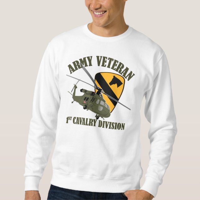 1st Cav Vet - UH60 Blackhawk Sweatshirt (Framsida)