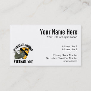 1st Cav Vietnam Vet - CH-47 Visitkort