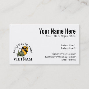 1st Cav Vietnam Vet Visitkort