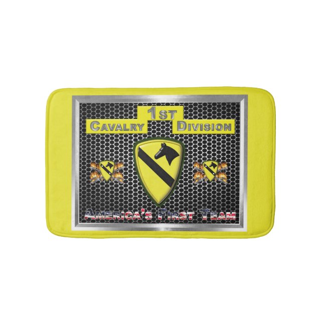 1st Cavalry Division 1st CAV Badrumsmatta (Framsidan)