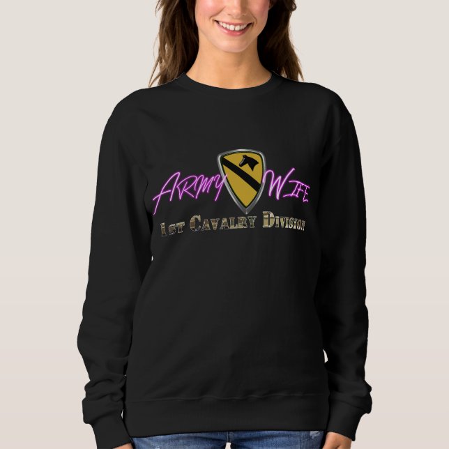 1st Cavalry Division Arméfrun T Shirt (Framsida)