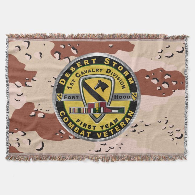 1st Cavalry Division Desert Storm-veteran Filt (Framsidan)
