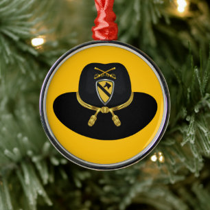 1st Cavalry Division Jul Julgransprydnad Metall