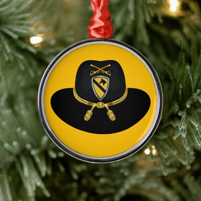 1st Cavalry Division  Jul Julgransprydnad Metall (Träd)