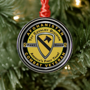 1st Cavalry Division julen Julgransprydnad Metall