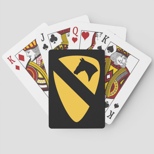 1st Cavalry Division Patch Patriotisk Casinokort (Baksidan)