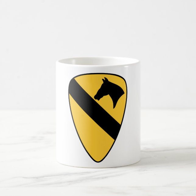 1st Cavalry Division Patch Patriotisk Kaffemugg (Center)